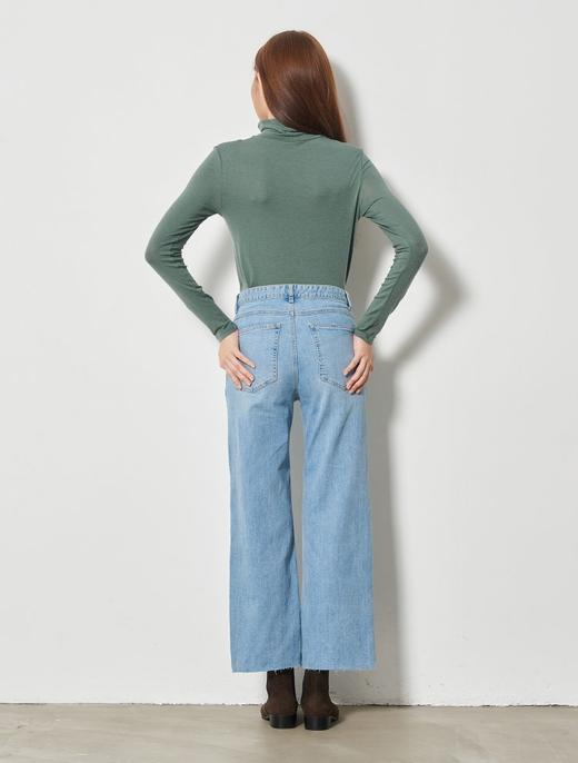 8seconds Ivory basic stripe short浅绿色羊毛天丝高领T恤女款JPY带授权招加盟代理 商品图3