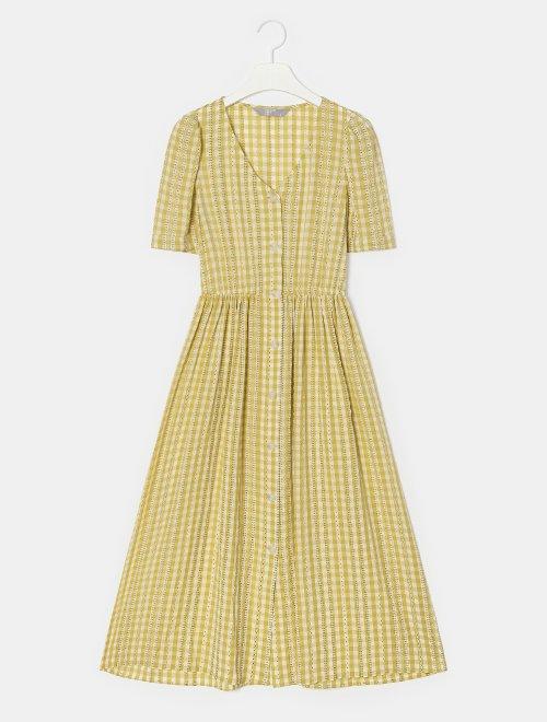 8seconds Broken flower柠檬格纹格子连衣裙女款#320771KY4FJPY带授权招加盟代理 商品图1