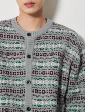 8 seconds 男款灰色梨花圆领开衫JPY带授权招加盟代理