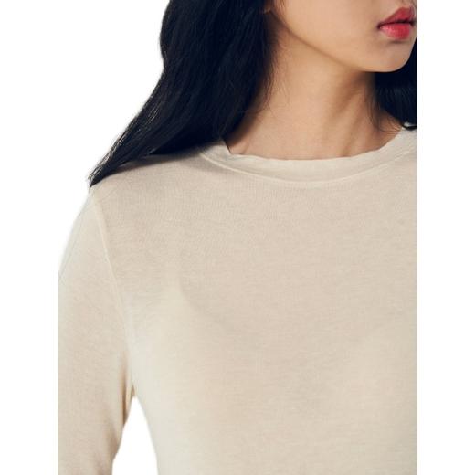 8seconds High collar T-shirt象牙色柔软单身长T恤女款JPY带授权招加盟代理 商品图4