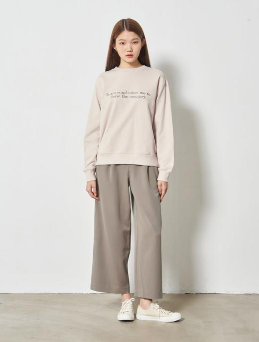 8seconds Printed Fleece Sweatshirt米色刺绣字母套头衫女款JPY带授权招加盟代理 商品图1