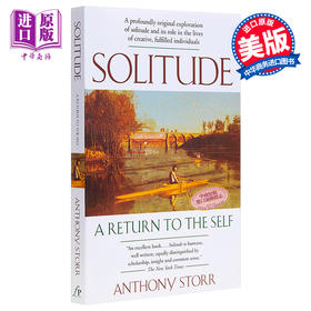 【中商原版】孤独 回归自我 豆瓣高分 英文原版 Solitude A Return to the Self Anthony Storr