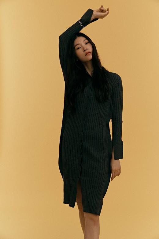 8seconds Wrinkled cardigan灰白色侧缝超长长款开衫女款JPY带授权招加盟代理 商品图0