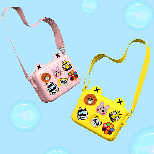 双色潮玩斜挎包（粉红/黄色） 商品图2