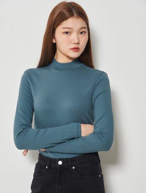 8 seconds 女款天蓝色基本莫克内克长袖 T 恤JPY带授权招加盟代理 商品图0