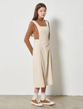 8seconds Black solid象牙色灯芯连衣裙女款#160X71HY10JPY带授权招加盟代理