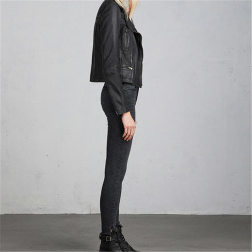 ALLSAINTS WL047C CARGO BIKER BLACK GREY 女士皮夹克JPY带授权招加盟代理 商品图2