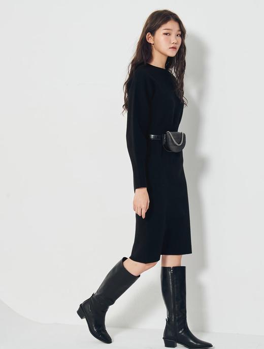 8seconds Black solid黑色袖量针织连衣裙女款#320X5ULY15JPY带授权招加盟代理 商品图2