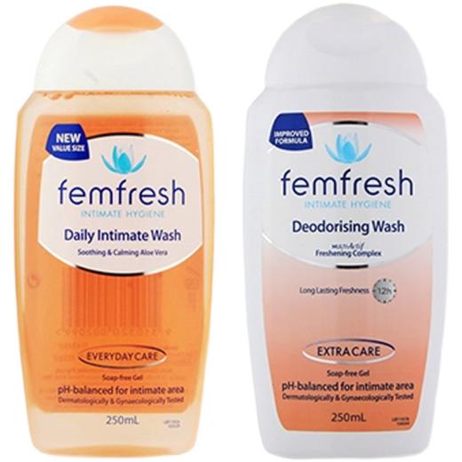 FEMFRESH/芳芯 女性私处护理洗液 洋甘菊味250ML+百合味250MLJPY带授权招加盟代理 商品图1