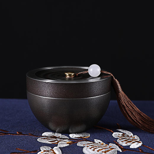 金博源静思茶叶罐100*70(H)功夫茶茶具配件 商品图3