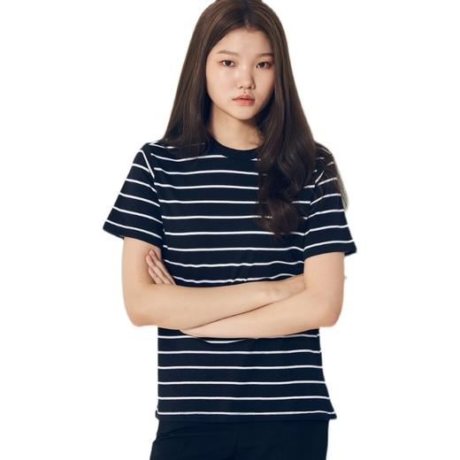 8seconds detail short sleeve T-shirt黑色基本条纹短袖女款JPY带授权招加盟代理 商品图4