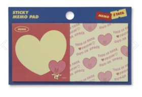 韩国 可爱Line Friends BT21 TATA便条纸套装（每包2张）JPY带授权招加盟代理