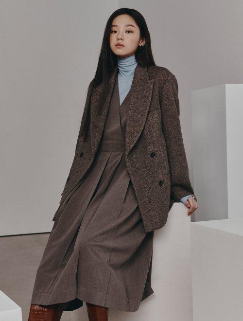 8seconds Fashionable  fresh棕色褶皱Pina连衣裙女款#120X71CY1DJPY带授权招加盟代理 商品图0