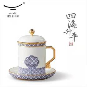 国瓷永丰源四海升平四件套黄金盖杯