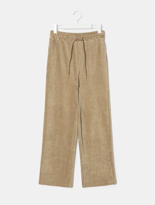 8seconds Corduroy pants米色灯芯绒直束腰裤女款#320X40LY3AJPY带授权招加盟代理 商品图1