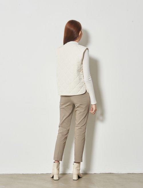 8 seconds button-up padded vest女款象牙色系扣加厚背心JPY带授权招加盟代理 商品图3