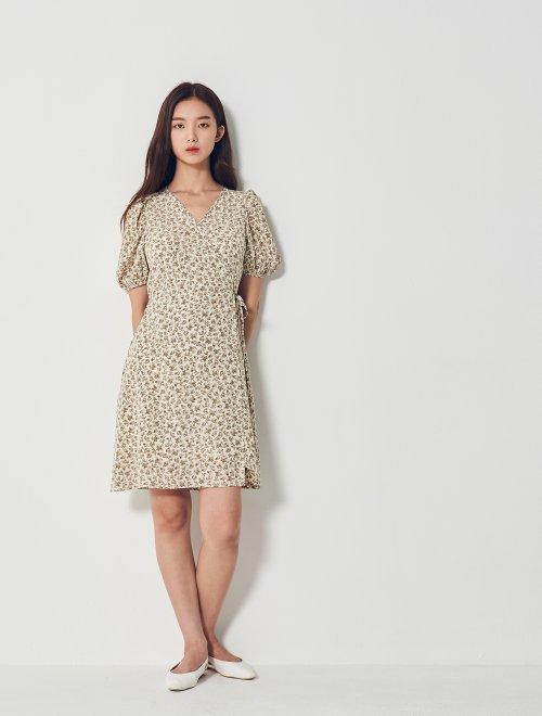 8seconds Floral wrap棕色碎花裹身喇叭连衣裙女款#350871MYBDJPY带授权招加盟代理 商品图2