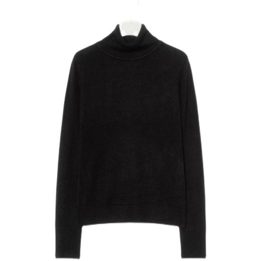 8 seconds Black rib turtleneck knit黑色罗纹​​高领针织衫JPY带授权招加盟代理 商品图4