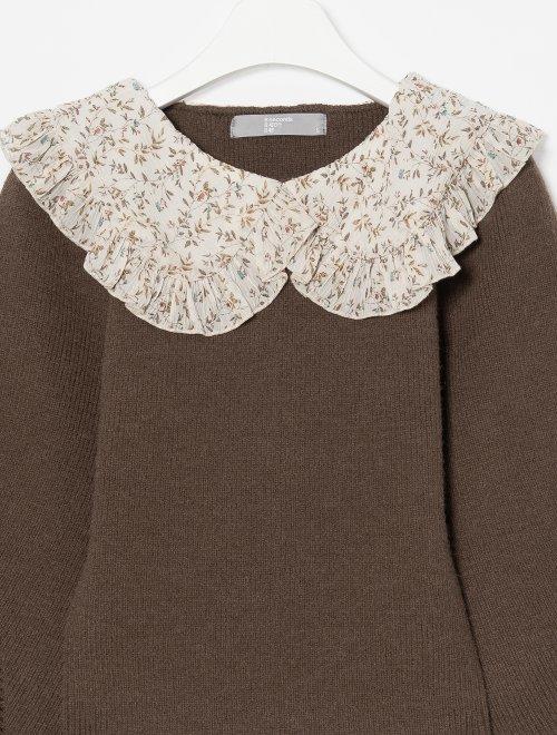 8 seconds 女款棕色雪纺比赛彩色编织编织物JPY带授权招加盟代理 商品图0