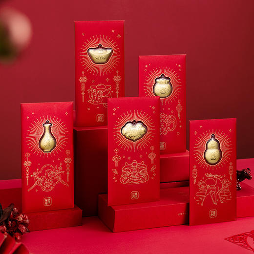 【好物】金瑞五福红包 含999黄金  五种吉祥款式 商品图0