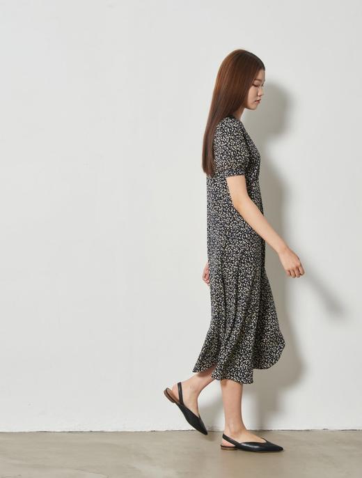 8seconds Plaid zipper黑色花卉V领连衣裙女款#350771MYG5JPY带授权招加盟代理 商品图2