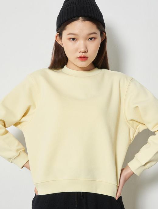 8seconds Black tiger skin thick黄色拉丝实心圆领运动衫女款JPY带授权招加盟代理 商品图0