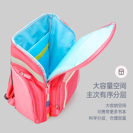 顽意趣四方学生书包U18小学生背包减负护脊 商品图2