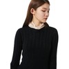 8seconds Black solid pleated long黑色变形电缆编织连衣裙女款JPY带授权招加盟代理 商品缩略图4