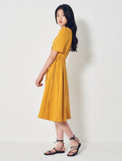 8seconds Pattern sewing芥末色Pintuck连衣裙女款#110771KY2JPY带授权招加盟代理 商品图3