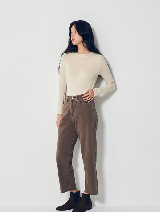 8seconds High collar T-shirt象牙色柔软单身长T恤女款JPY带授权招加盟代理 商品图1