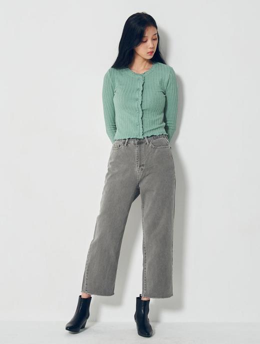 8seconds Wrinkled cardigan浅绿色皱纹电缆开衫女款JPY带授权招加盟代理 商品图1