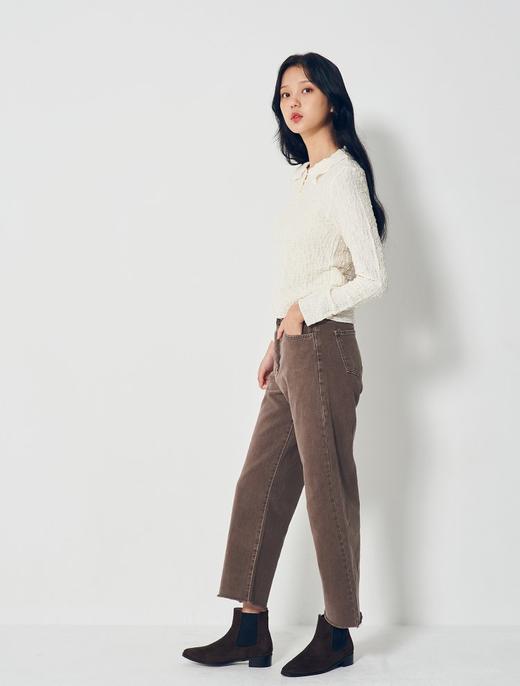 8seconds rib frill cardiganIvory Shirring Pique领T恤女款JPY带授权招加盟代理 商品图2