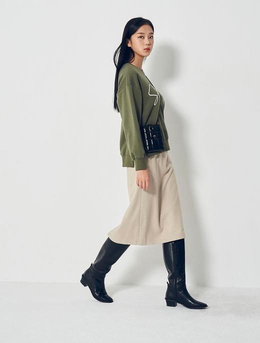 8seconds Printed Fleece Sweatshirt卡其色刻字拉绒运动衫女款JPY带授权招加盟代理 商品图2