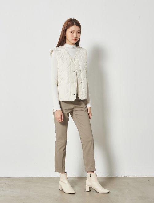 8 seconds button-up padded vest女款象牙色系扣加厚背心JPY带授权招加盟代理 商品图2