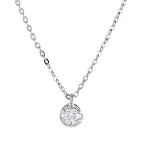 玳美雅 DAMIANI MINOU NECKLACE WHITE GOLD F VS1 0.30CT 项链JPY带授权招加盟代理