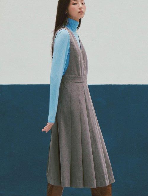 8seconds Fashionable  fresh棕色褶皱Pina连衣裙女款#120X71CY1DJPY带授权招加盟代理 商品图2