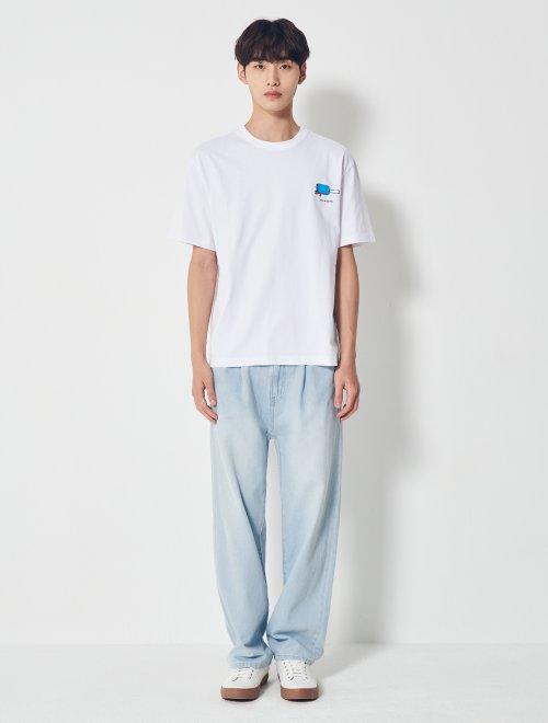 8seconds X TEUMMMM男女两用白色艺术品印刷T恤女款JPY带授权招加盟代理 商品图2