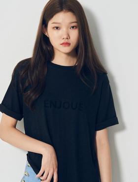 8seconds Black letter dot T-shirt 黑色字母点短袖T恤女款JPY带授权招加盟代理