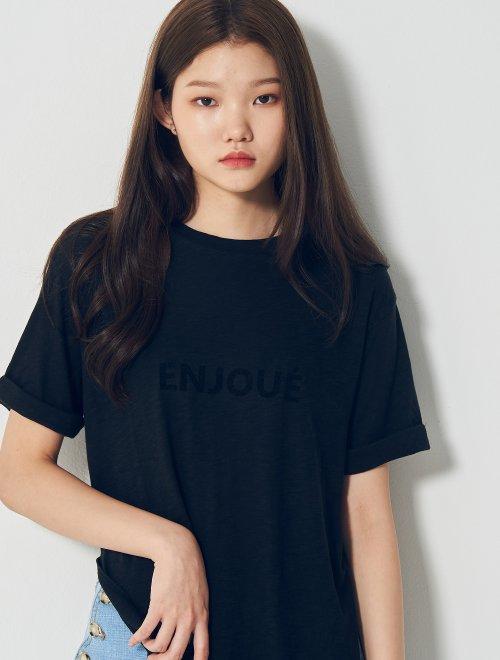 8seconds Black letter dot T-shirt 黑色字母点短袖T恤女款JPY带授权招加盟代理 商品图0