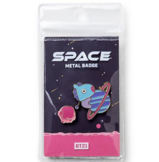 韩国 可爱Line Friends BT21 MANG太空Wapen金属徽章（每包2件）JPY带授权招加盟代理 商品图1