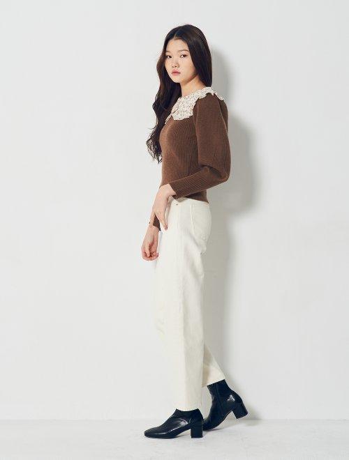 8 seconds 女款棕色雪纺比赛彩色编织编织物JPY带授权招加盟代理 商品图2