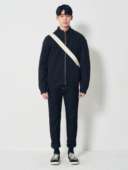 8 seconds  Half-Neck Zip-Up Knit Cardigann男款拉链针织开衫JPY带授权招加盟代理 商品图3