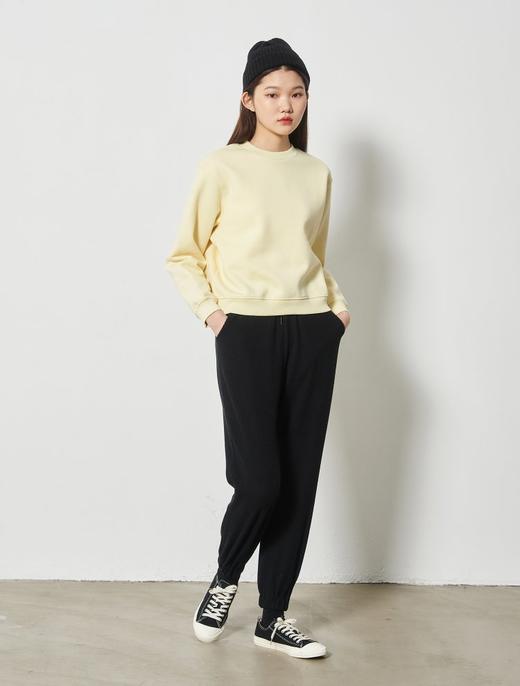 8seconds Black tiger skin thick黄色拉丝实心圆领运动衫女款JPY带授权招加盟代理 商品图1