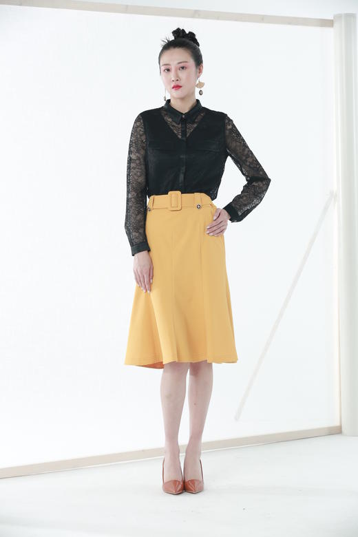 X【伯妮斯茵】简约时髦赤金色 半裙--《LSF》1B6042 商品图4