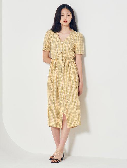 8seconds Broken flower柠檬格纹格子连衣裙女款#320771KY4FJPY带授权招加盟代理 商品图0