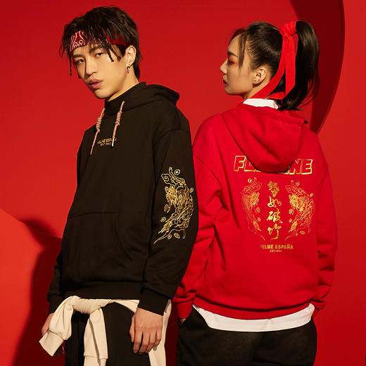 卡尔美春秋新款连帽情侣款卫衣中性男女可穿 商品图0