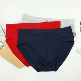 男丨【2条装】长绒棉三角内裤 （60支）贴身透气舒适【 CSM906】