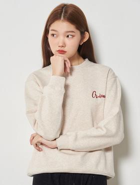 8seconds Black tiger skin thick米色刺绣字母点运动衫女款JPY带授权招加盟代理