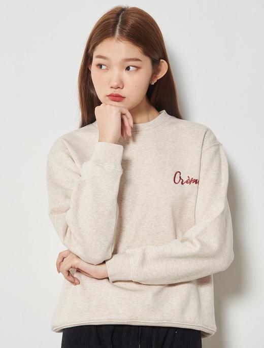 8seconds Black tiger skin thick米色刺绣字母点运动衫女款JPY带授权招加盟代理 商品图0