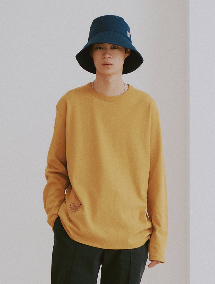 8seconds X TEUMMMM男女皆宜的黄色背面印花点T恤男女款JPY带授权招加盟代理